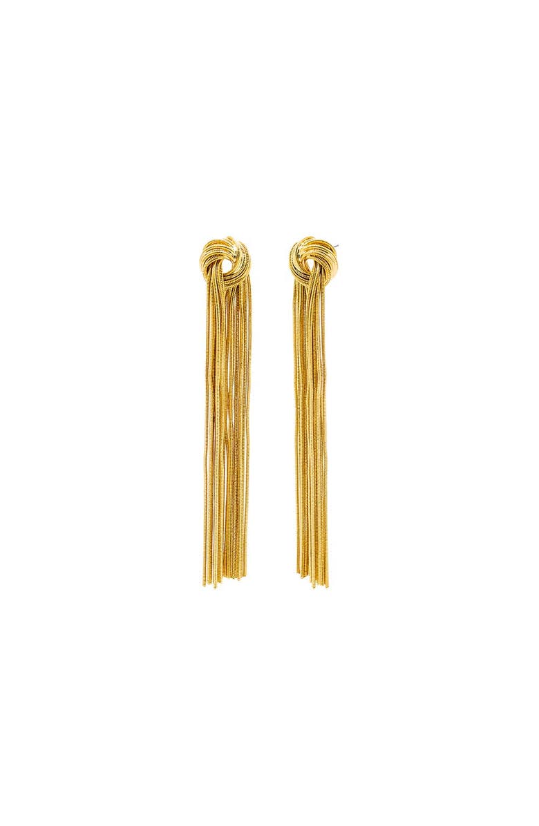 BY ADINA EDEN Knotted Fringe Drop Earring, Main, color, 