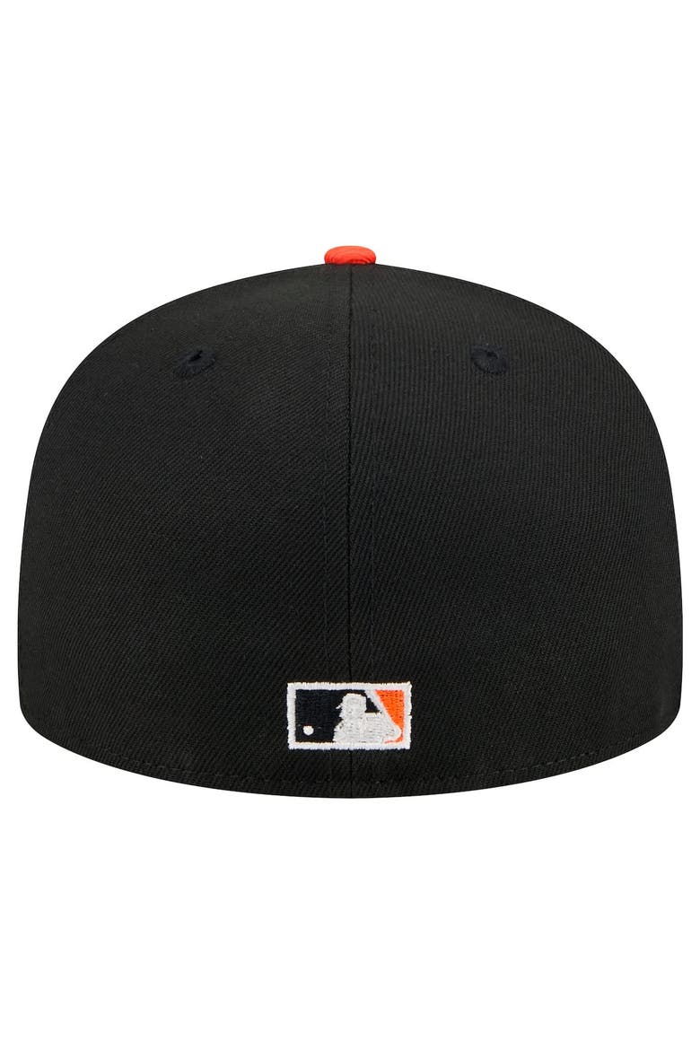 Men's New Era Black San Francisco Giants Shadow Stitch 59FIFTY Fitted Hat, Alternate, color, Black