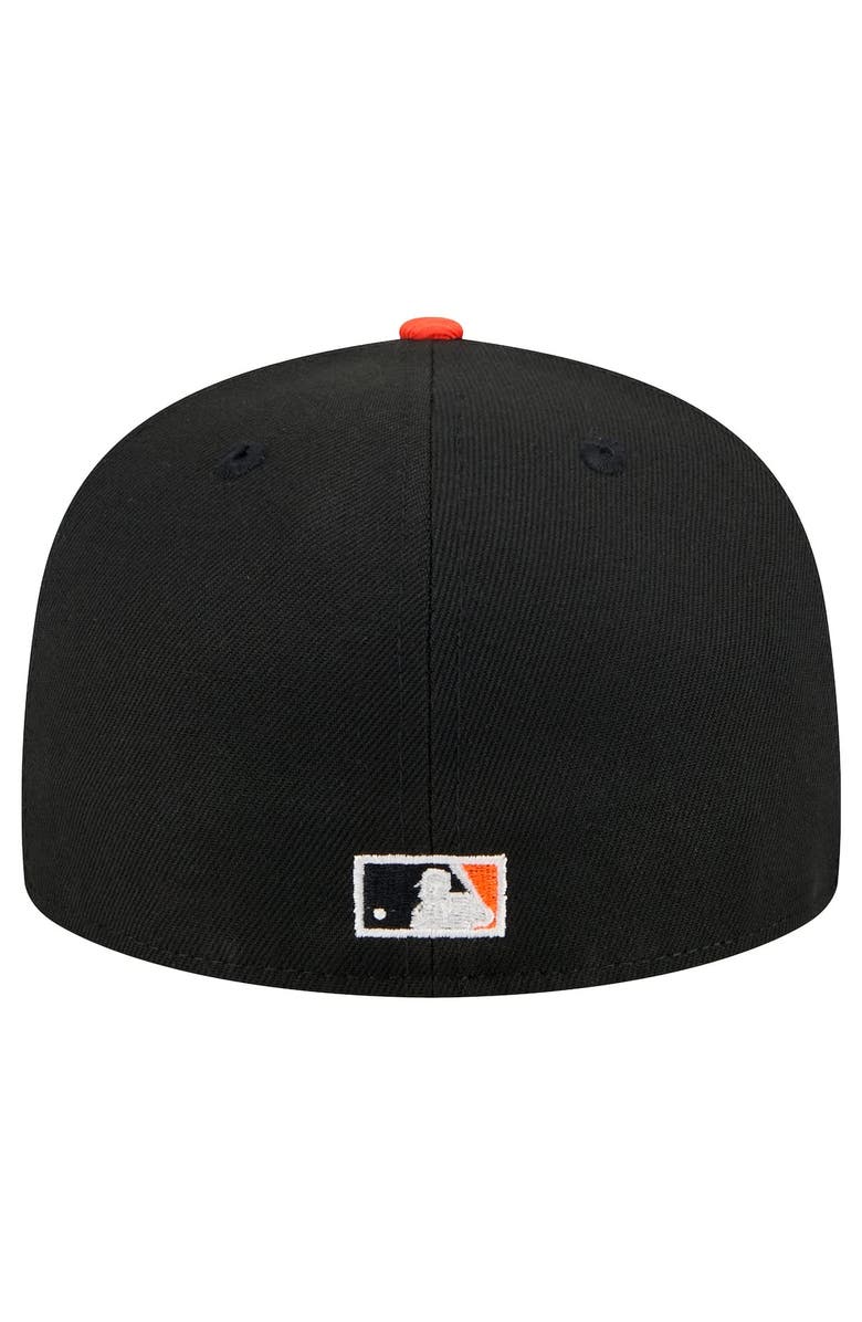 New Era Men's New Era Black San Francisco Giants Shadow Stitch 59FIFTY Fitted Hat, Alternate, color, Black