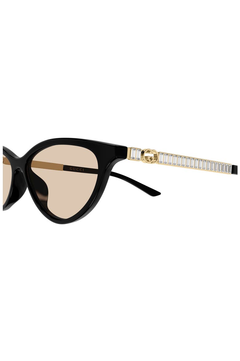 GG2211S 54mm Polarized Gradient Cat Eye Sunglasses, Alternate, color, BLACK