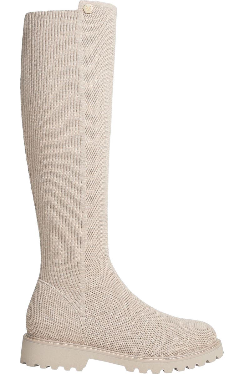 VIVAIA Round-Toe Stretchy Wool Knee-High Boots, Main, color, Warm Taupe