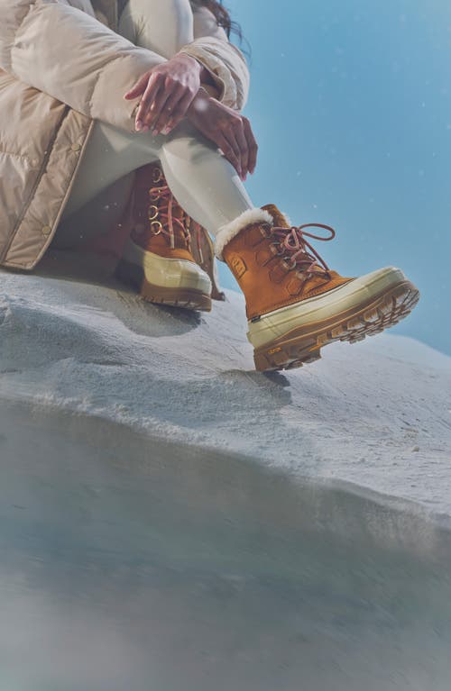 Sorel Caribou Horizon Gtx Genuine Shearling Boot In Brown