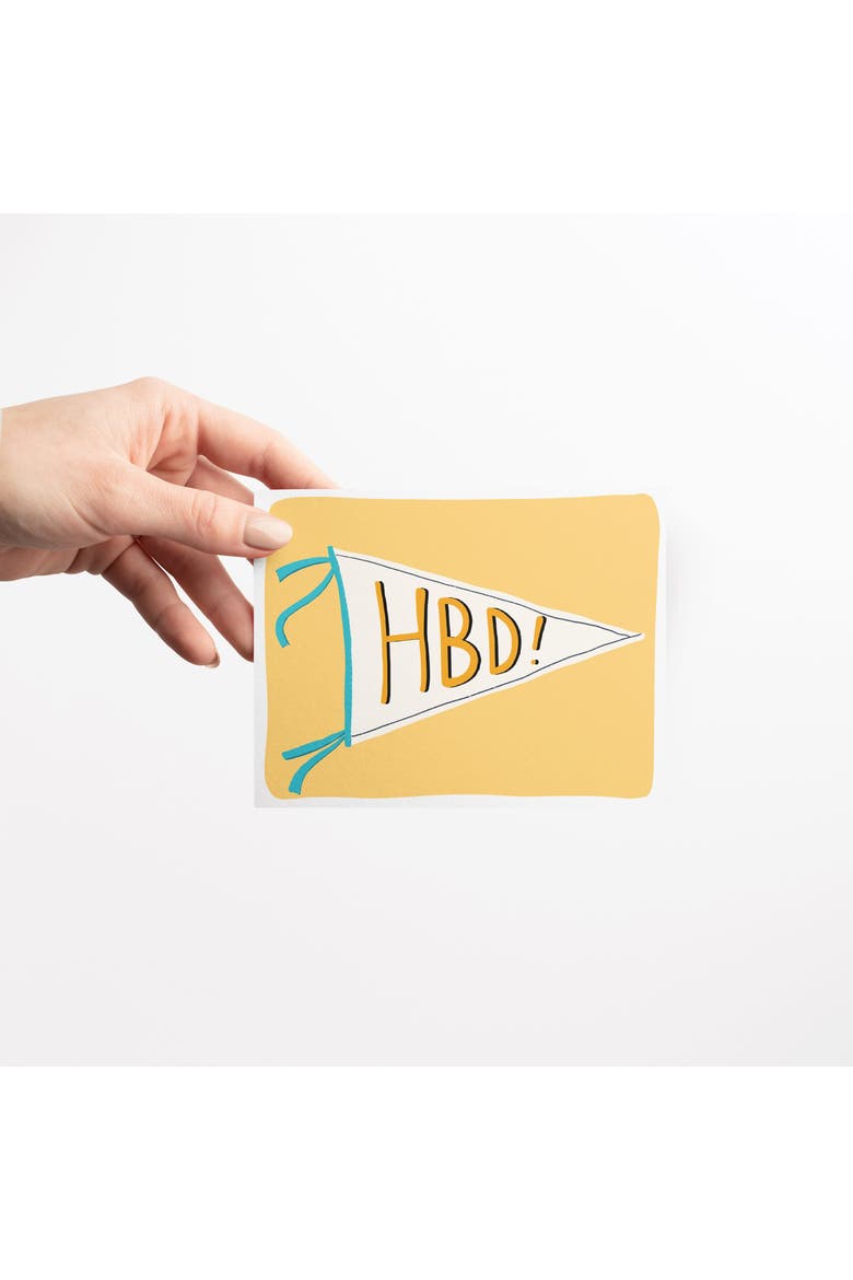 Birthday Greeting Card Pack (3ct) "Pennant HBD", Alternate, color, Multi-Pack