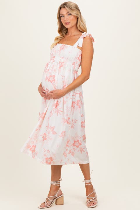 Floral Smocked Midi Dress