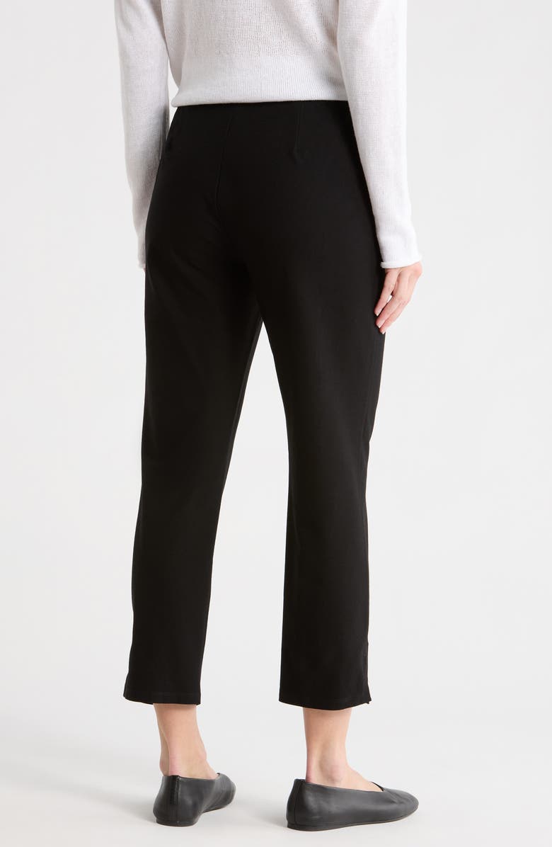 Eileen Fisher High Waist Slim Crop Pants, Alternate, color, Black