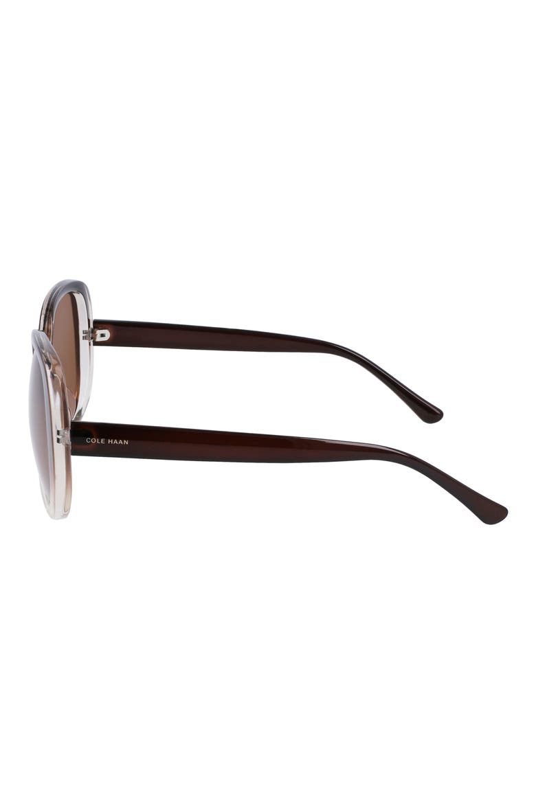 58mm Polarized Round Sunglasses, Alternate, color, BROWN GRADIENT
