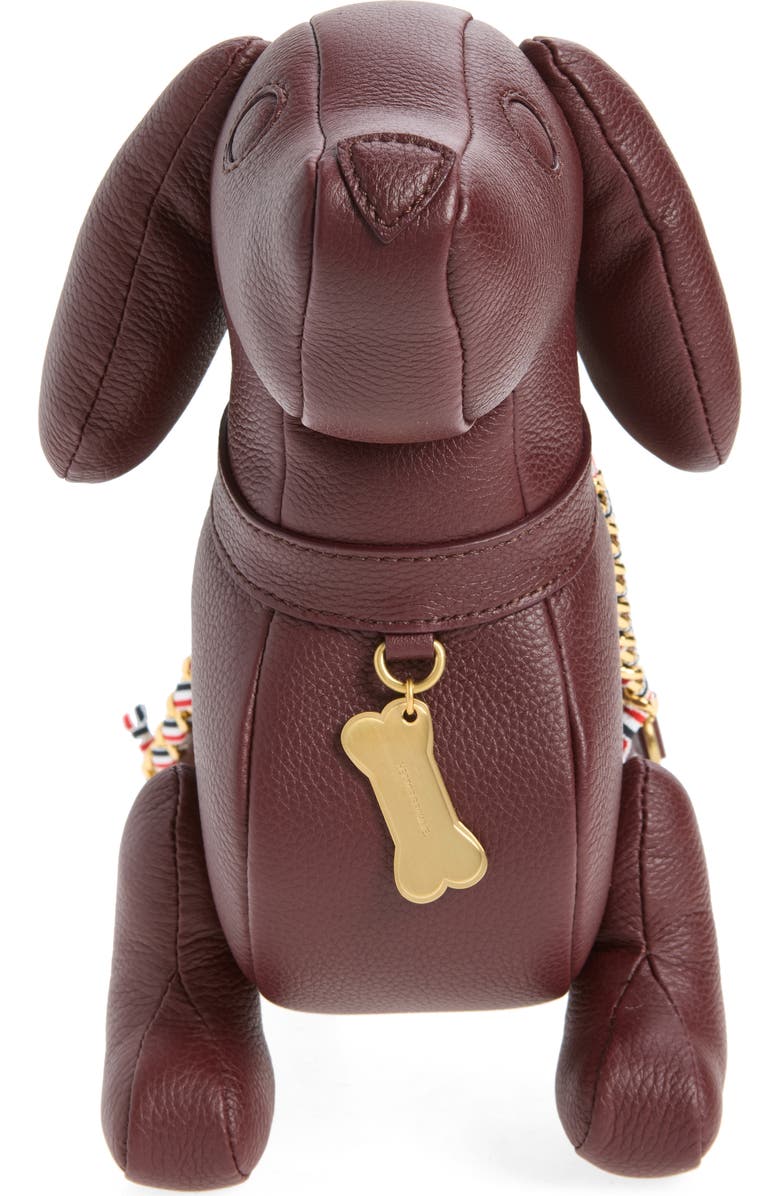 Thom Browne Mini Hector Leather Shoulder Bag, Alternate, color, Dark Burgundy