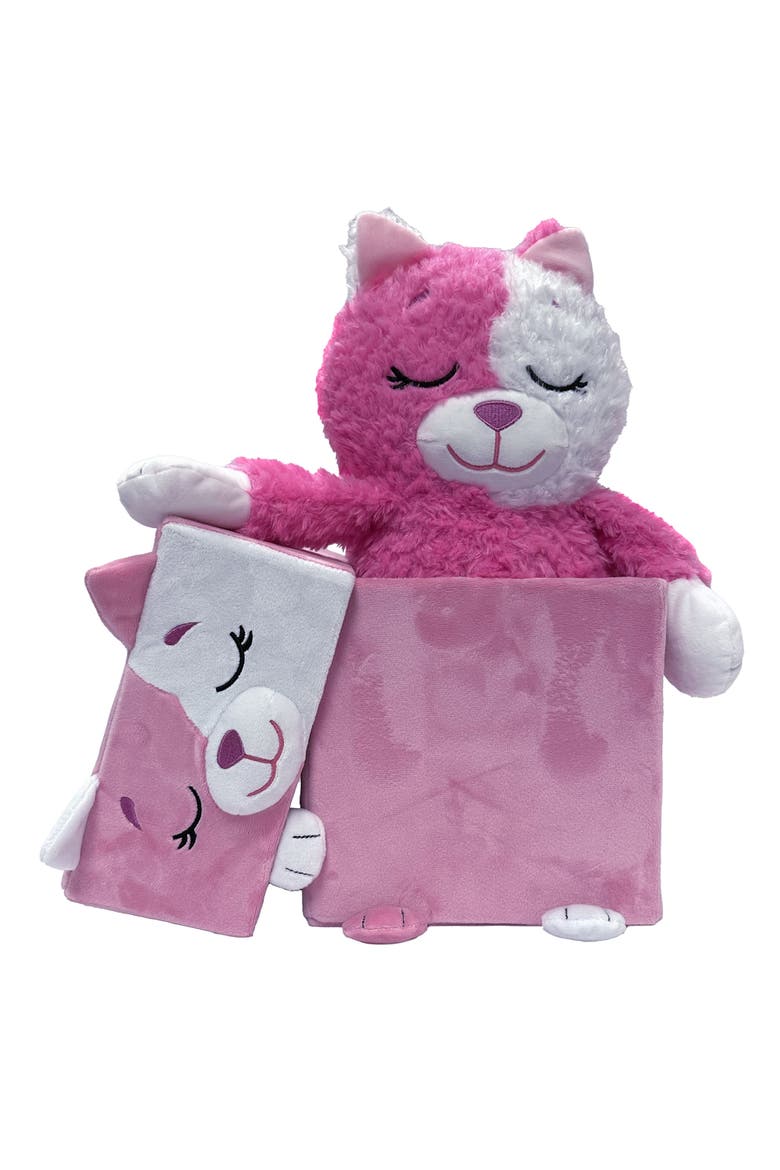 Adorable Storables Cat Pink & White 8 Inches Ages 1+, Alternate, color, Multicolored