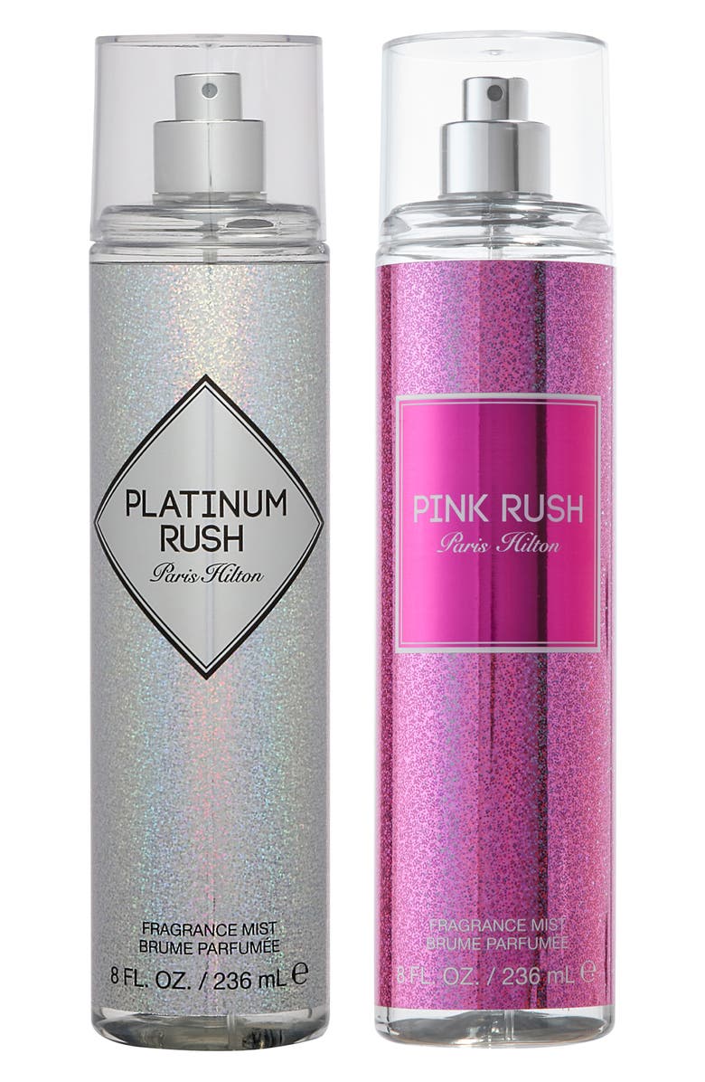 PARIS HILTON Body Mist Fragrance Spray - Set of 2, Main, color, Platinum/ Pink Rush