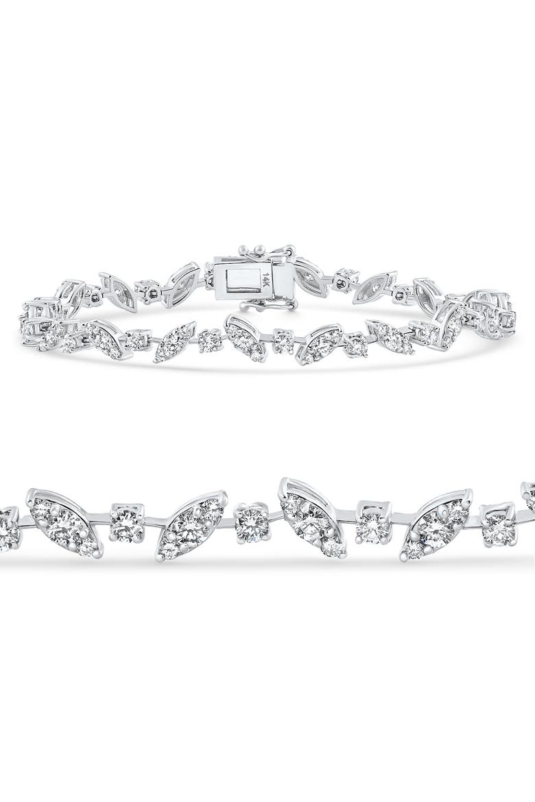 3.70Ct 14k Gold Diamond Tennis Bracelet 7" Lab Grown, Main, color, 14k White Gold