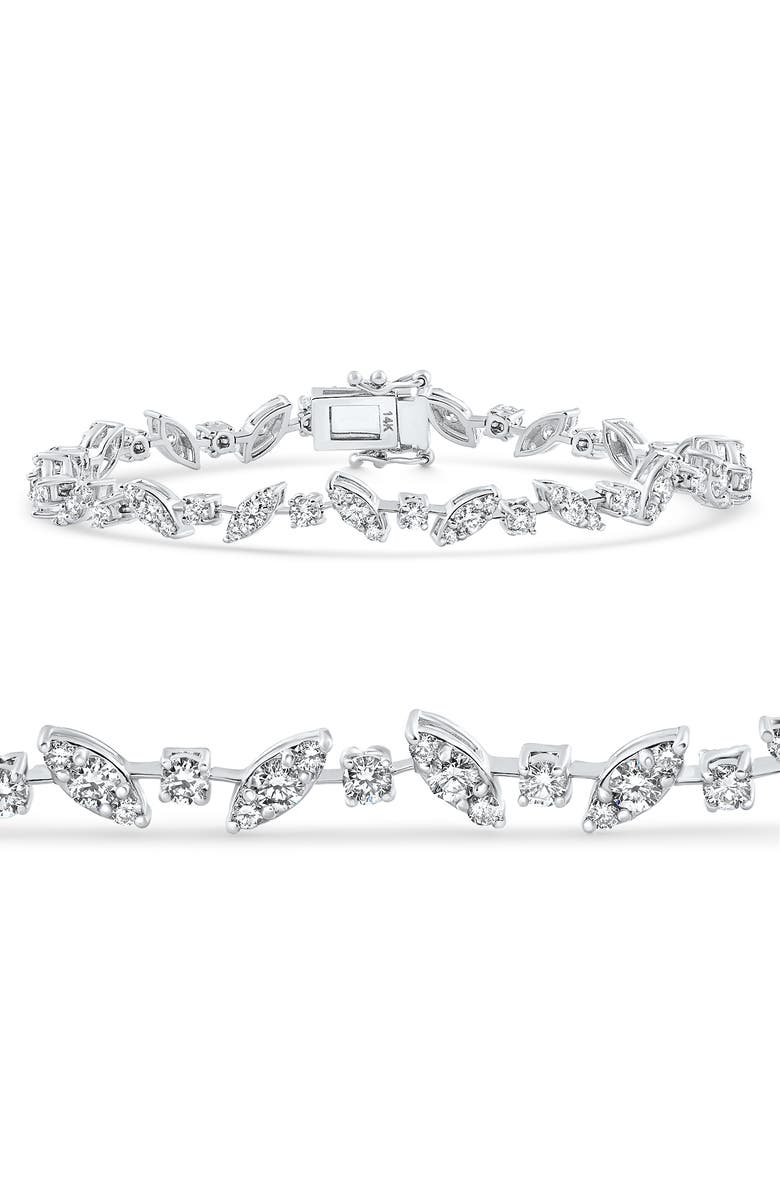 Bliss Diamond 3.70Ct 14k Gold Diamond Tennis Bracelet 7" Lab Grown, Main, color, 14K White Gold