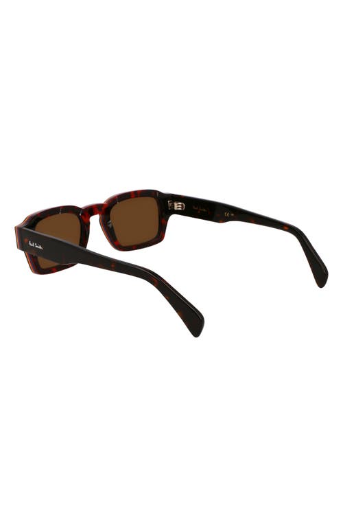 Paul Smith Latimer 49mm Small Modified Rectangular Sunglasses In Havana Multi Stripes