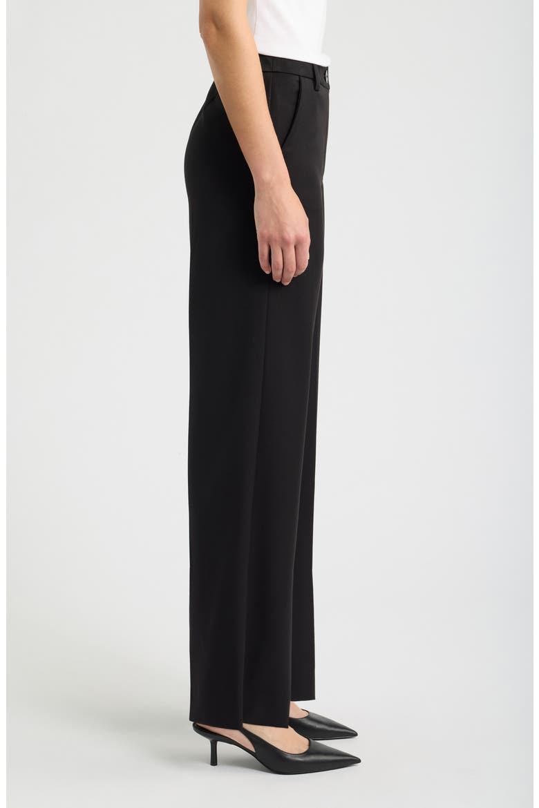 Straight Leg Career Pants, Alternate, color, BLACK