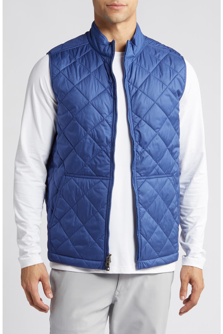 Bedford Water Resistant Quilted Vest, Alternate, color, ATLANTIC BLUE