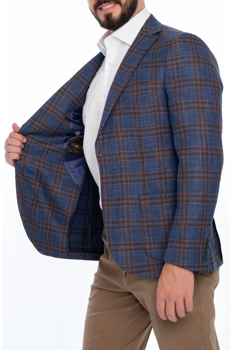 Plaid Sport Coat, Alternate, color, NAVY BLUE
