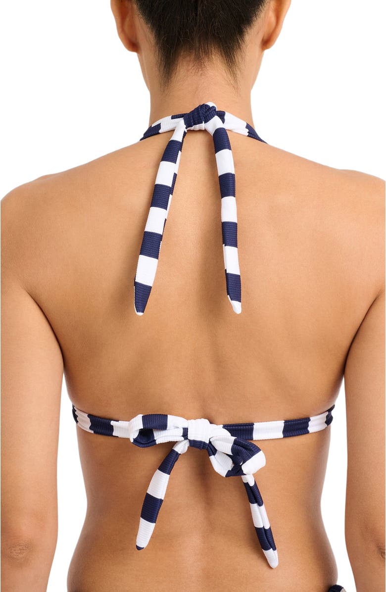 Onia Mara Bikini Top, Alternate, color, Deep Navy/White
