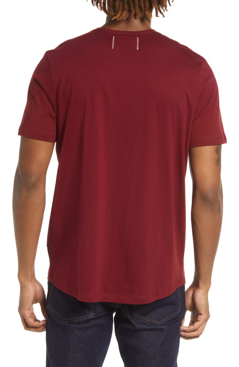 LIVE LIVE Crewneck Pima Cotton T-Shirt, Alternate, color, Queens Merlot