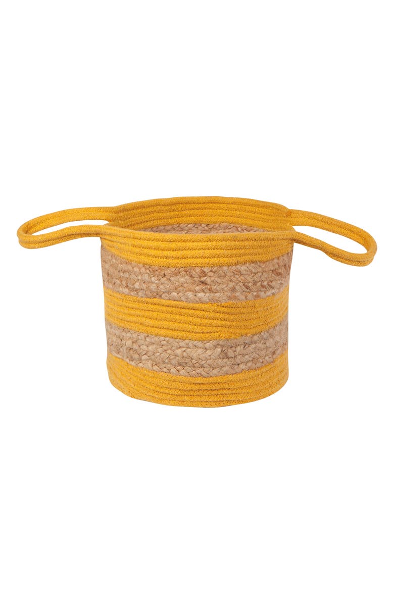 Now Designs Round Stripe Ochre Jute Basket, Main, color,
