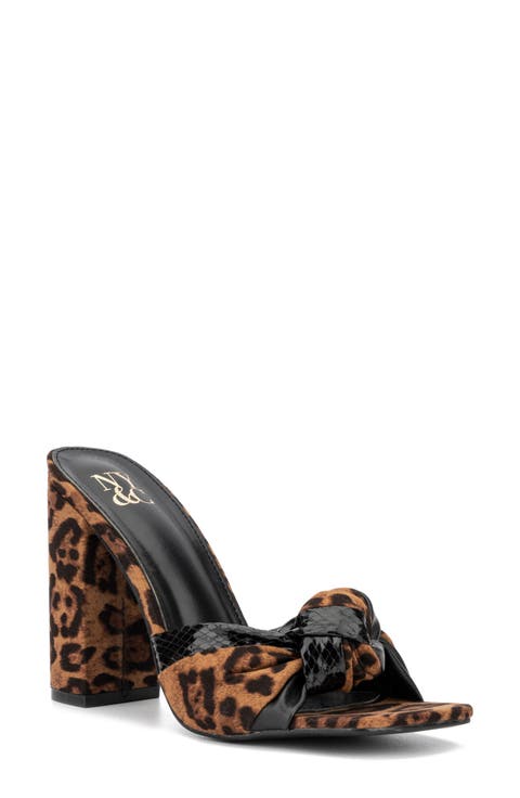 Anthi Houndstooth Block Heel Sandal (Women)