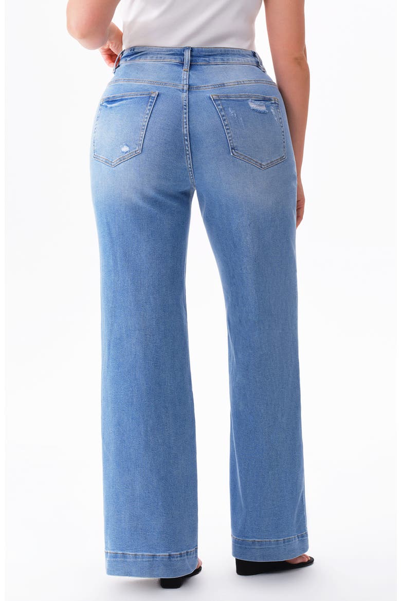 High Waist Wide Leg Jeans, Alternate, color, STRATUS