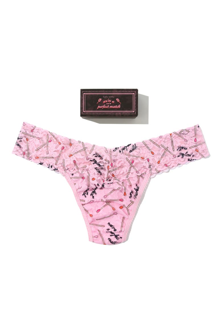 Vday Matchbox Low Rise Thong, Main, color, PERFECT MATCH