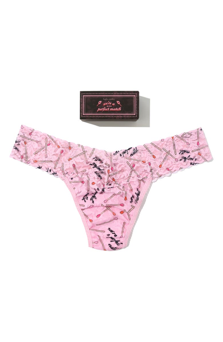 Hanky Panky Vday Matchbox Low Rise Thong, Main, color, Perfect Match