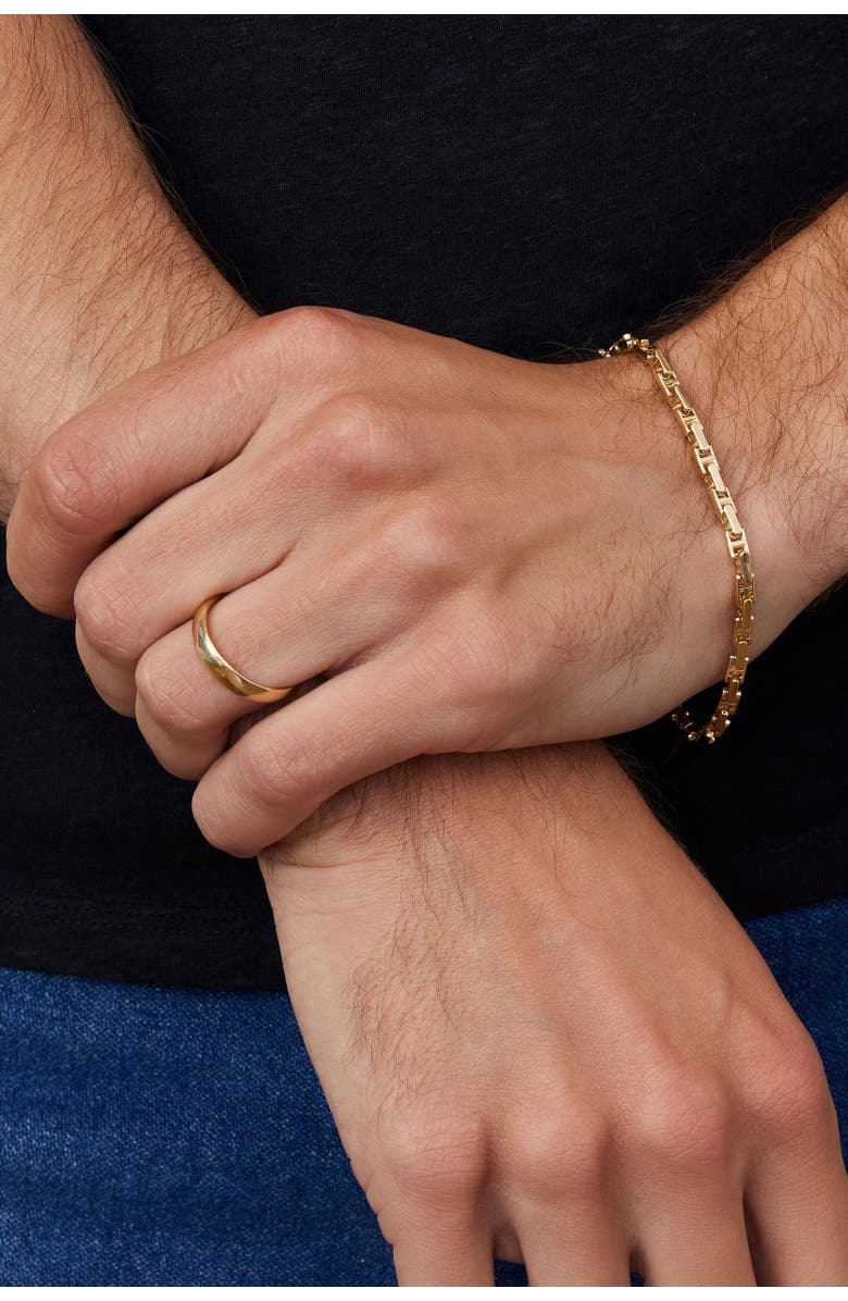 Oradina Mens Forever Band Bold Ring in 14K Gold, Alternate, color, Yellow Gold