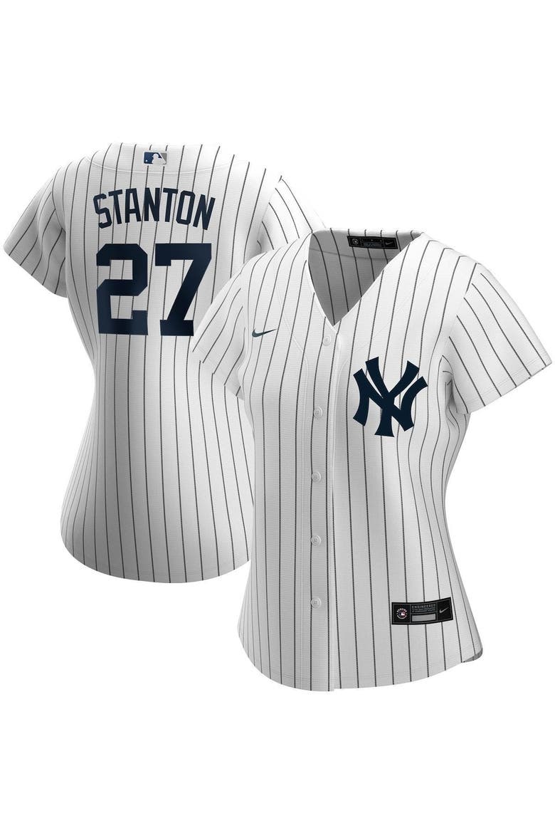 Women's Nike Giancarlo Stanton White New York Yankees Home Replica Player Jersey, Main, color, WHITE