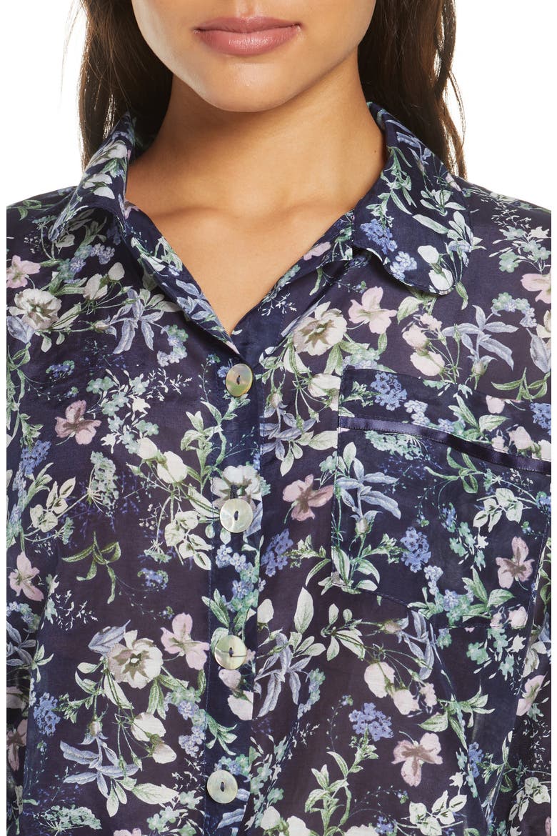 Emmy Crop Pajamas, Alternate, color, NAVY