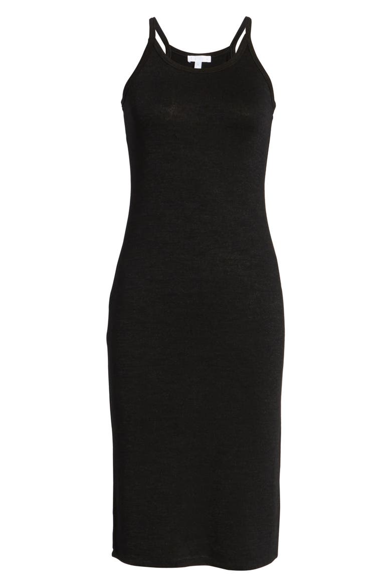 Mélange Body-Con Dress, Alternate, color, BLACK