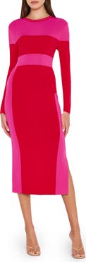 Milly Shohana Long Sleeve Midi Dress