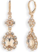 Marchesa Crystal Stone Double Drop Earrings