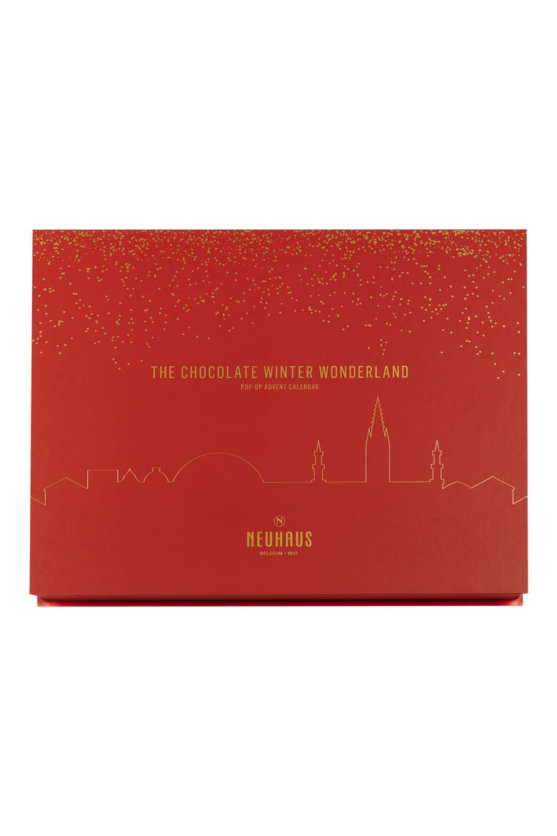 Winter Wonderland Pop-Up Chocolate Advent Calendar, Alternate, color, RED