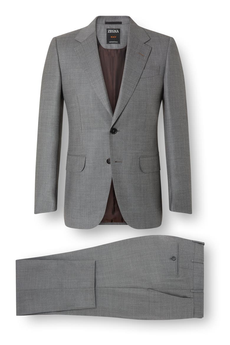 Grey Centoventimila Wool Suit, Main, color, GREY