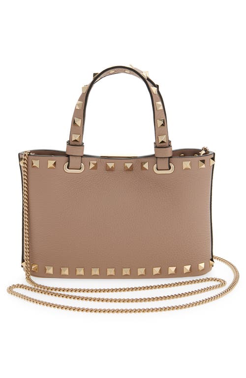 Valentino Garavani Mini Rockstud Leather Top Handle Bag