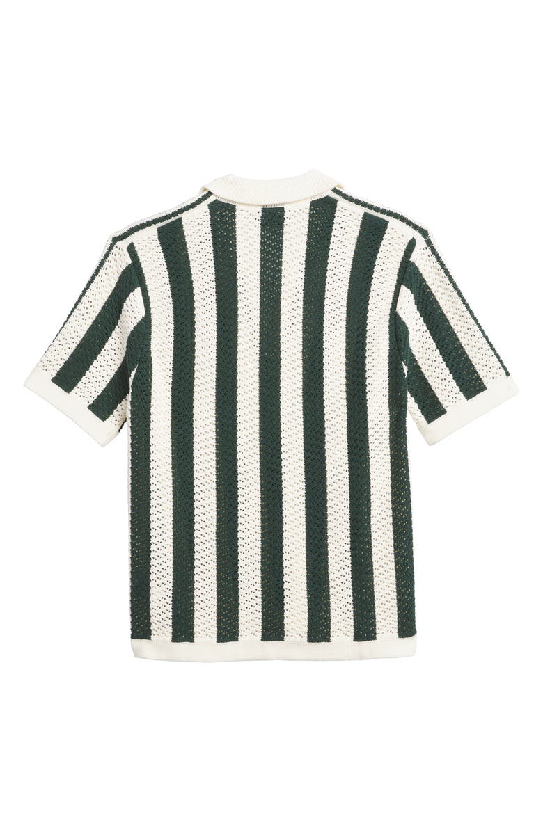 ADIDAS ORIGINALS X CLOT BY EDISON CHEN Stripe Johnny Collar Polo Sweater, Alternate, color, 