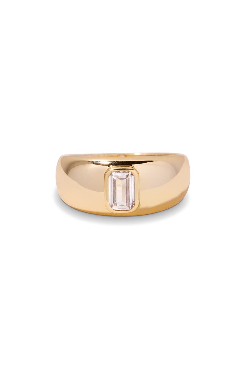 Brook and York Carter Baguette Cut Cubic Zirconia Dome Ring, Alternate, color, Gold