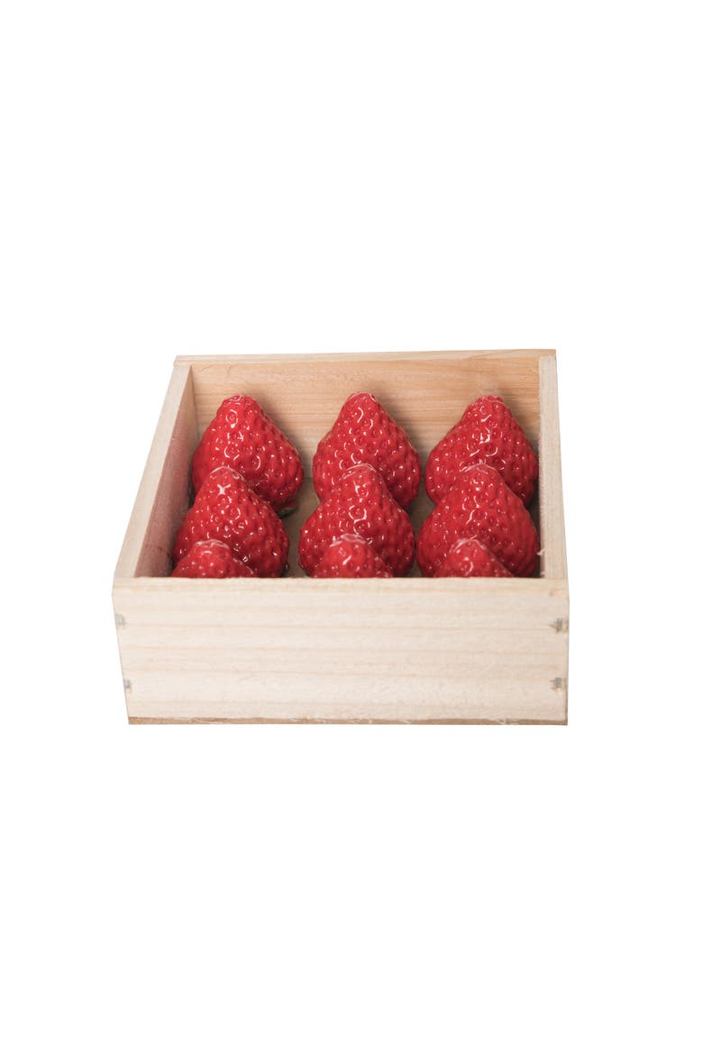 Red Spring Strawberries Display Set of 9 - Decorative Resin Figurines, Alternate, color, Red