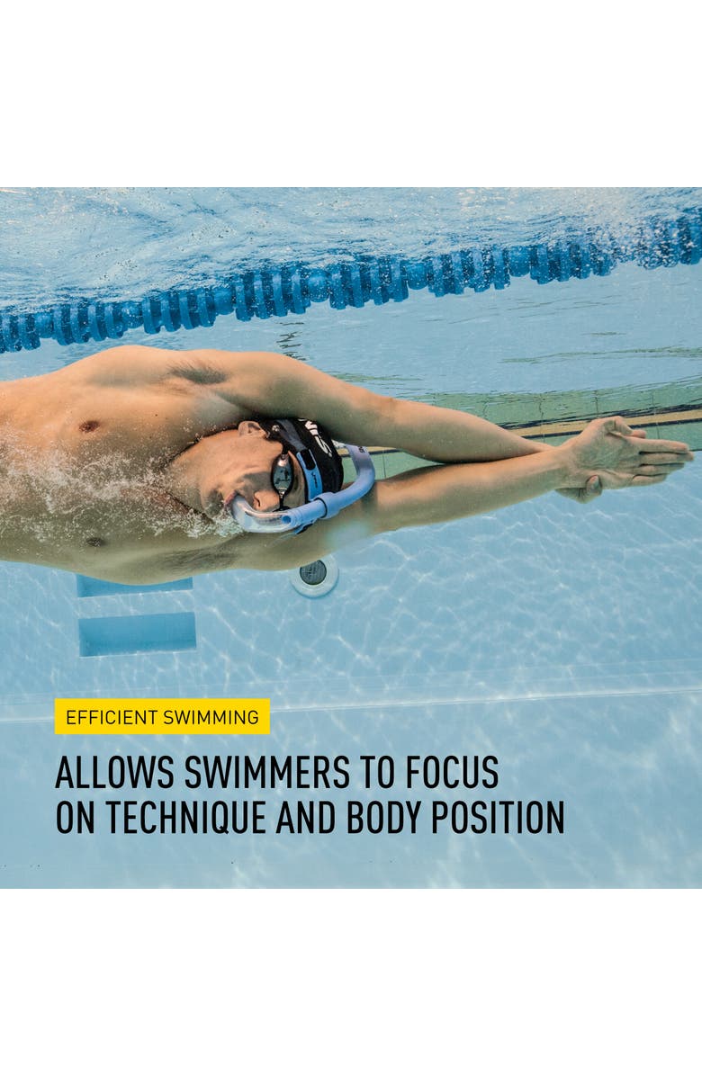 FINIS Glide Center Mount Swim Snorkel for Adults Adjustable Fit Technique Endurance Training, Alternate, color, Ocean Blue