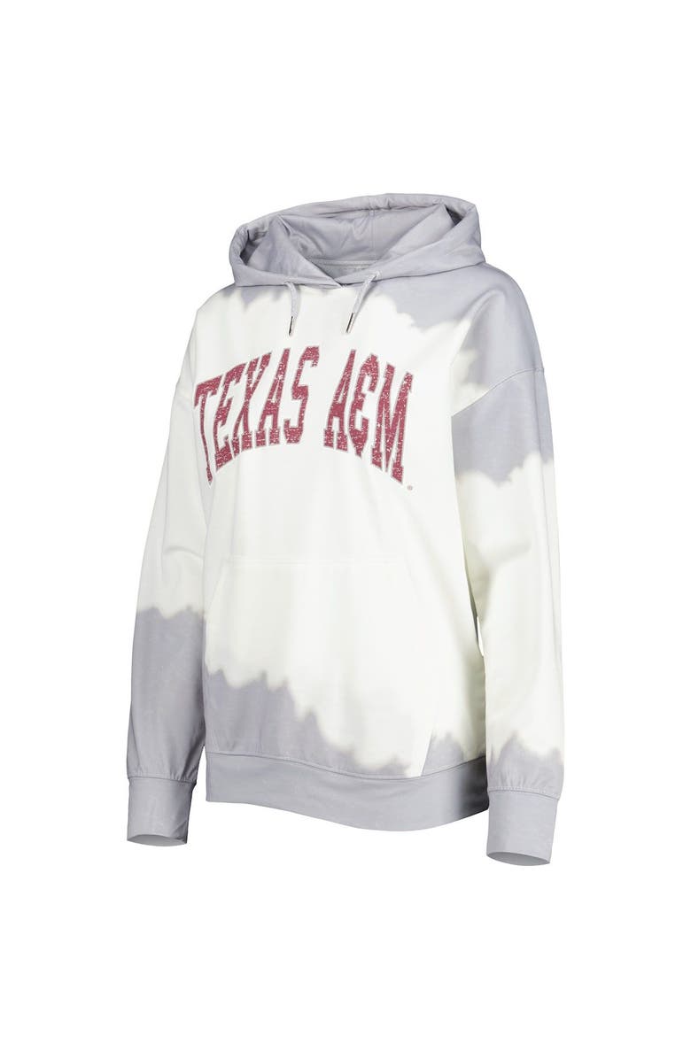 GAMEDAY COUTURE Women's Gameday Couture White/Gray Texas A&M Aggies For the Fun Double Dip-Dyed Pullover Hoodie, Alternate, color, White