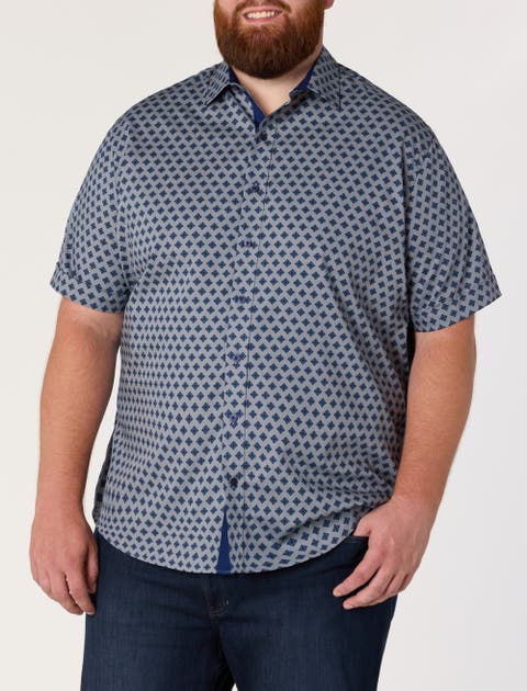 Big & Tall Micro Diamond Sport Shirt V2