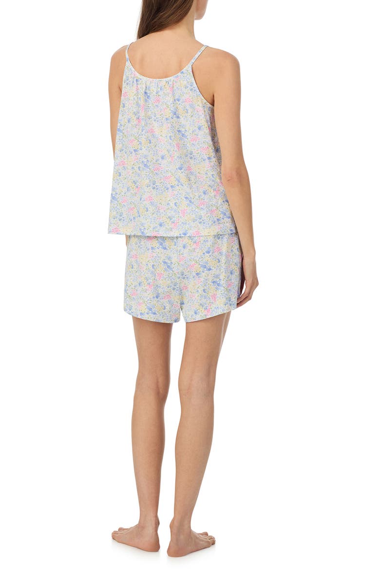 Sleeveless Print Short Pajamas, Alternate, color, BLUE PRINT