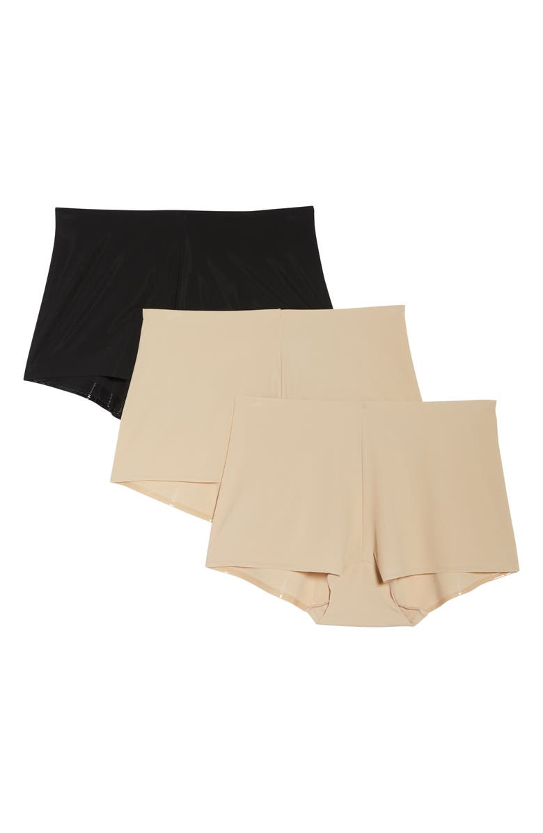 TC Matte Micro 3-Pack Boyshorts, Main, color, Warm Beige/ Warm Beige/ Black