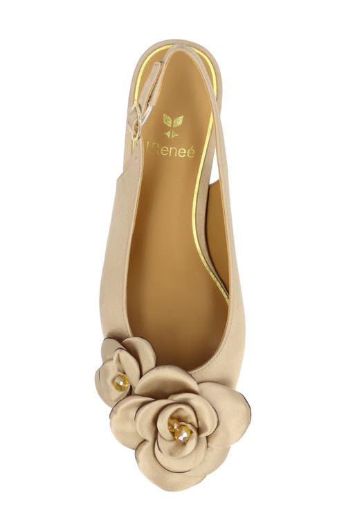 J. Reneé Jozey Pointed Toe Slingback Pump In Neutral