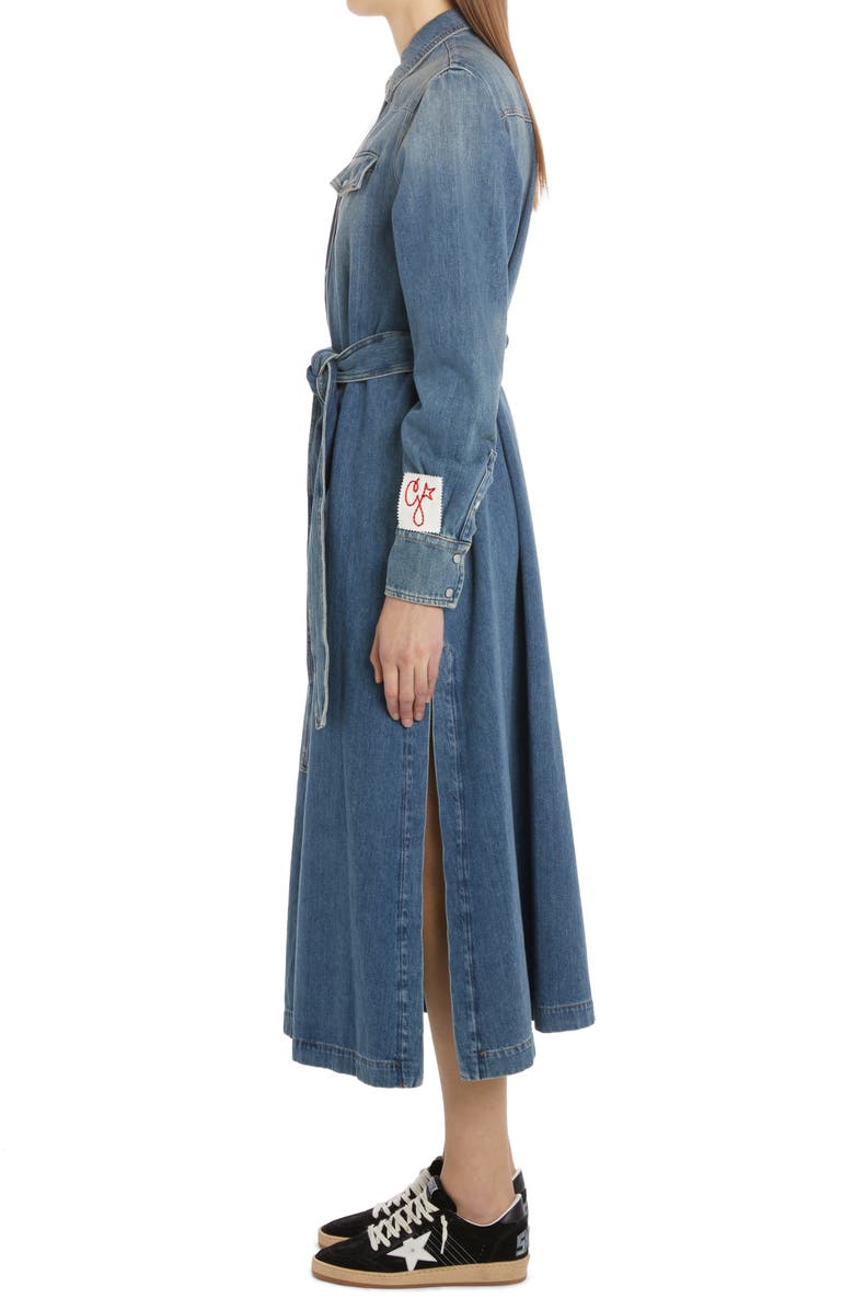 Golden Goose Dana Long Sleeve Denim Shirtdress, Alternate, color,
