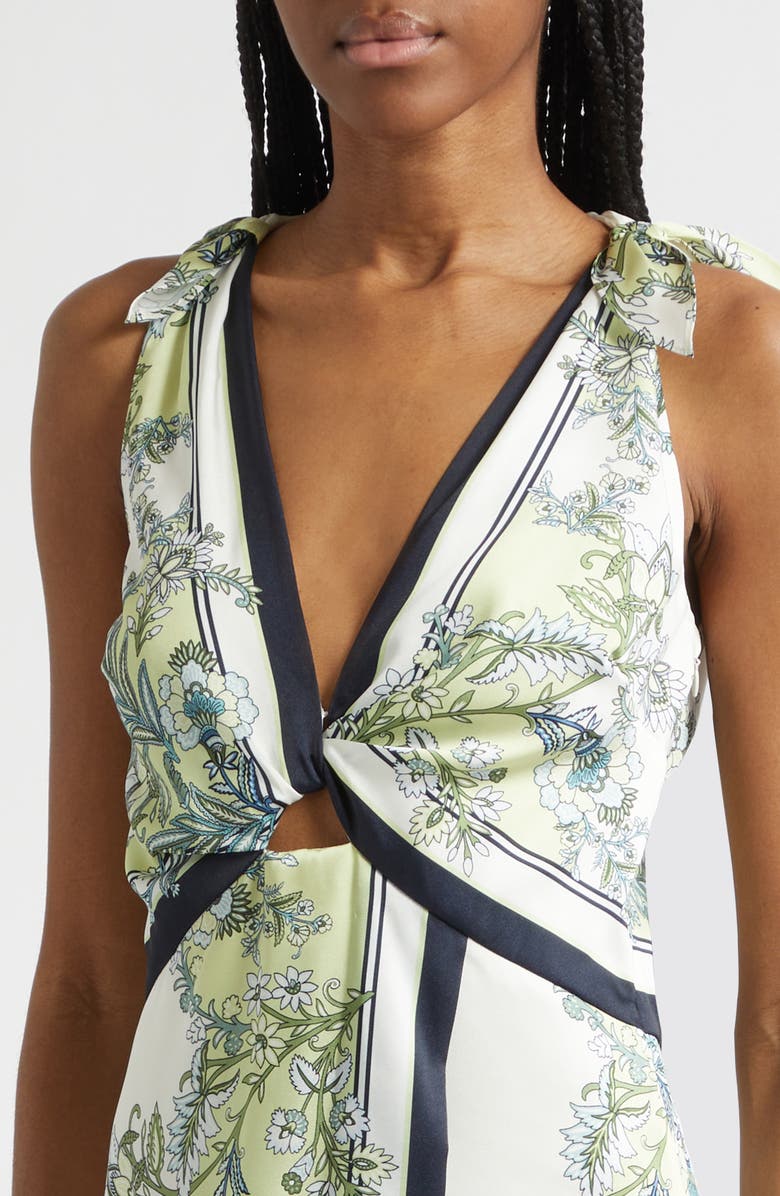 Veronica Beard Kaliza Print Sleeveless Maxi Dress, Alternate, color, Light Pistachio Multi