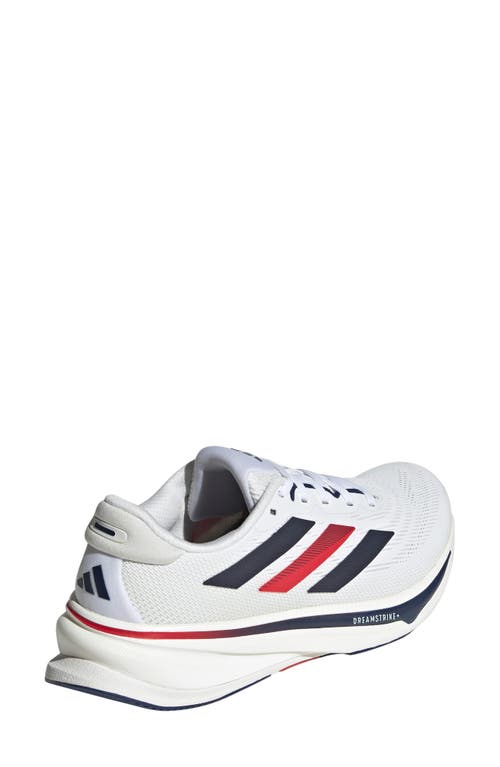 Adidas Originals Adidas Supernova Rise 2 Running Shoe In White/dark Blue/pure Ruby