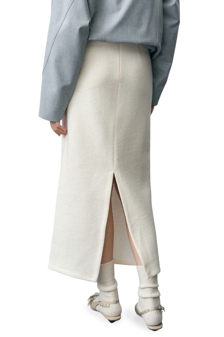 Lonce Wool Blend Maxi Skirt, Alternate, color, ECRU