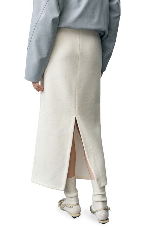 Mango Lonce Wool Blend Maxi Skirt In Sand