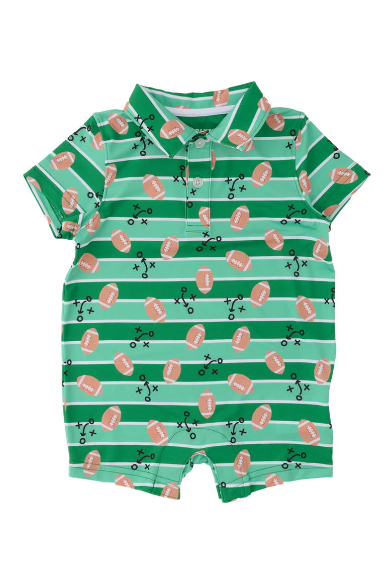Performance Polo Romper, Main, color, Tackles & Touchdowns